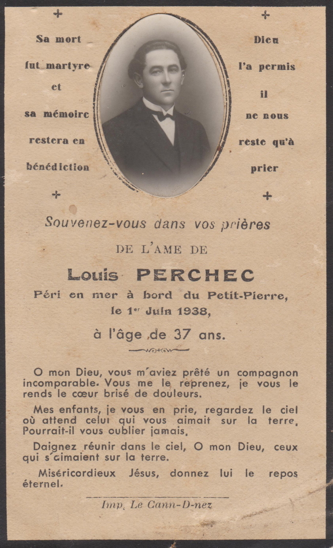 Portrait de Louis Perchec communiqué par Gérard Despont.