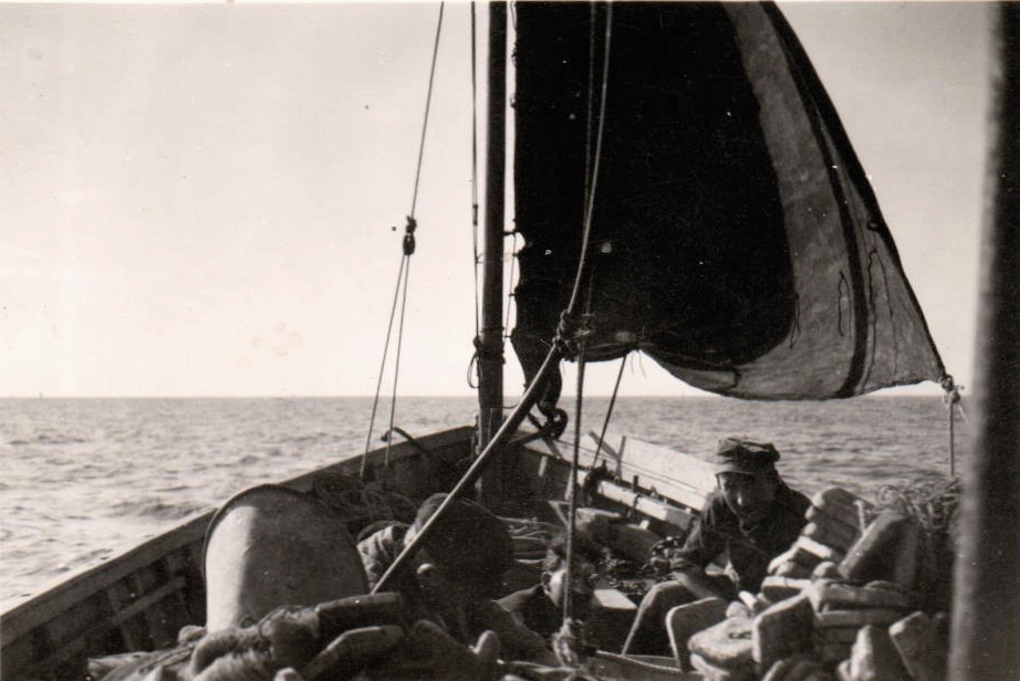 Source : Collection personnelle de Pierrick Soyer.En mer sur le Parbleu II, les 4 et 5 août 1949.