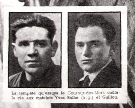 Source : Collection personnelle de Michèle Gloaguen-Doaré.Les deux victimes : Yves Ballut et Pierre Guillou.