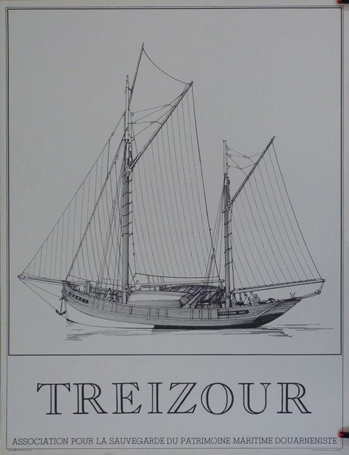 Source : Musée breton Quimper - Affiche Stereden Vor, Treizour, 1980 - Auteur Henry Kérisit